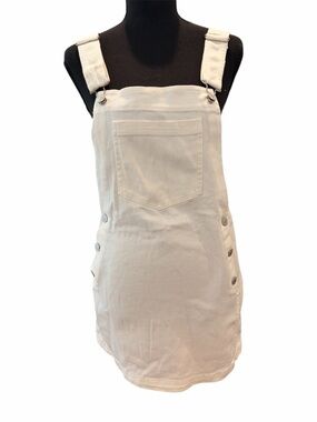 Forever 21 Cream Mini Overall Dress